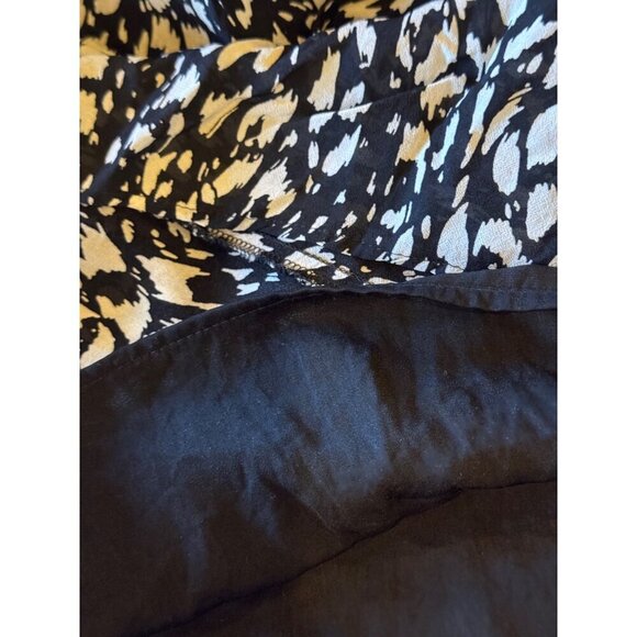 The Kooples Skirt Women Medium Black White Animal Flowing Long Asymmetric‎ Midi - Picture 11 of 11